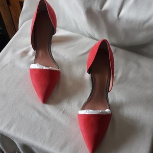 Lamb high-heeled coral color shoes 8 + 1/2
